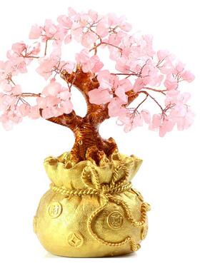 工厂黄水晶钱袋子树发财树 开业典礼礼品家居摆件玄关工艺品
