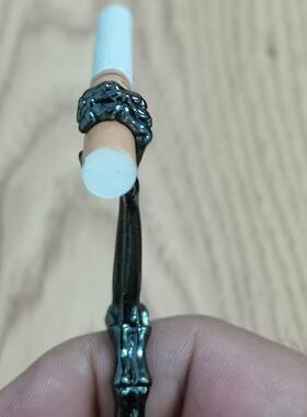 跨境手骨抽烟指环个性戒指指环
