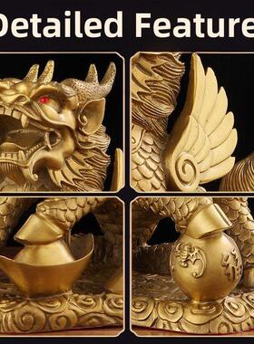 铜麒麟摆件一对纯铜解决卧室家用客厅办公室工艺品店铺开业送礼品