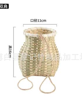 广西竹篓竹篓竹编背篓儿童竹雕