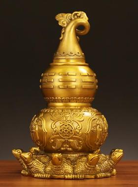 全工厂直发铜九龟葫芦天ZGJ医葫芦铜摆摆件客厅办公室面桌玄关饰