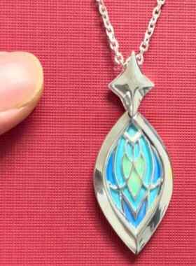 原神艾尔海森项链高温珐琅吊坠毛衣链动漫同人手作cos二次元配饰