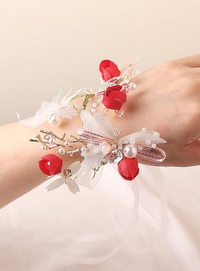 韩式新娘手腕唯美超仙甜美手链