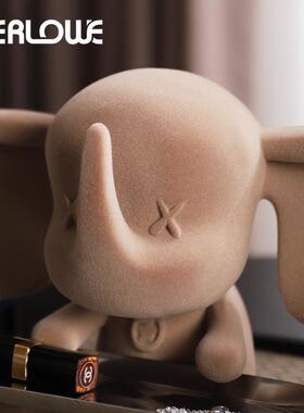 创意小飞象钥匙收纳摆件现代简约入户玄关托 托盘装饰品家居乔迁