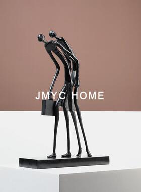 现代约金卧属人物摆件办公室餐厅客FRJ厅室茶几书房酒柜家居装简