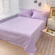 Solid color pure cotton bed sheets single piece spring and autumn simple dormitory women thickened plain color 100 full cotton quilt single pillowcase three piece set 3