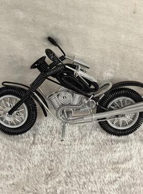 【大摩托】手工铝线编织工艺品家居摆件摩托造型装饰品铝丝货源