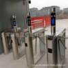 Construction site access card three-roller gate 304 stainless steel access control attendance channel turnstile two-way bridge type rolling gate