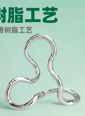 现轻奢树脂电镀莫比环桌面装饰品客厅茶几电视柜样板间家居摆件