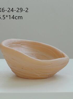 简约手工艺术不规则台面花盆花器创意猫砂盆居家软装柜台装饰摆件