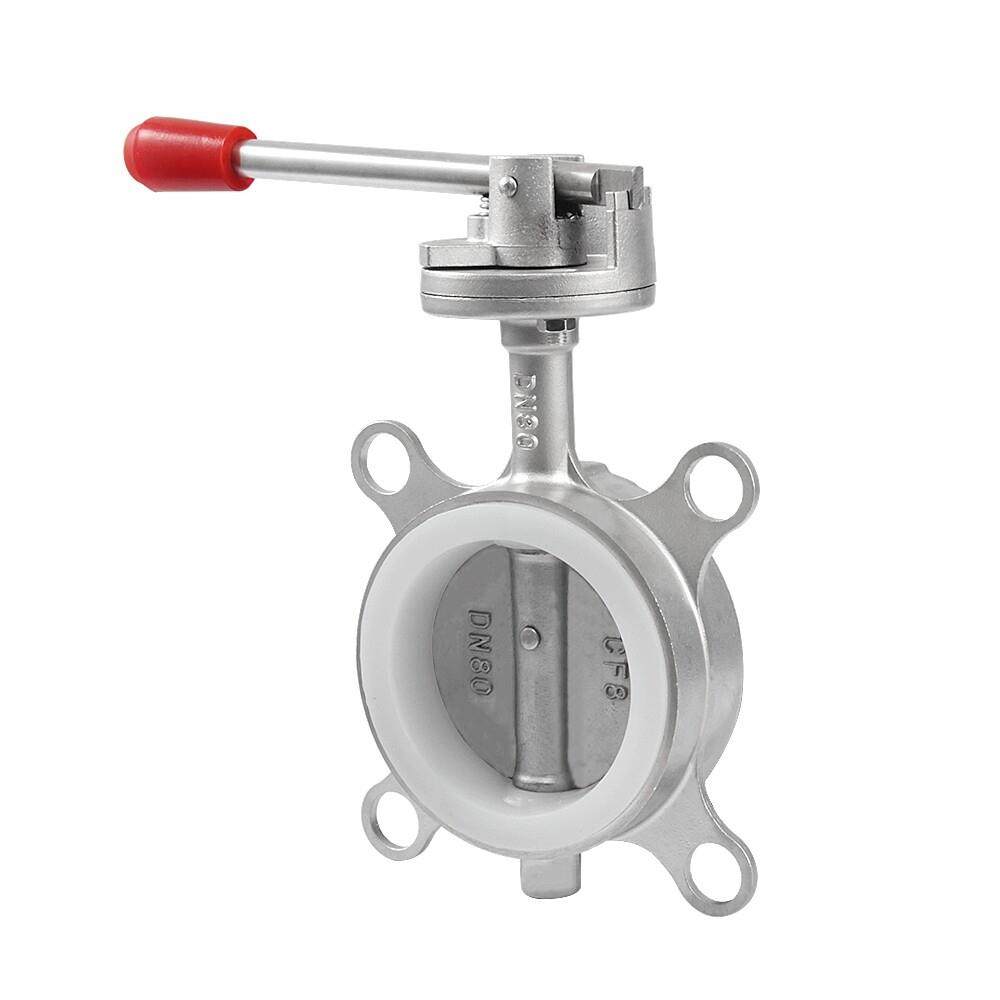 304不锈钢对夹式蝶阀D71X-10P手动手柄软密封矽胶阀门2寸DN80 100,淘宝优惠券,粉丝福利购,淘宝优惠卷