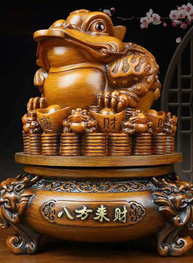 八方来财金蟾招财摆件金蝉办公室装饰品店铺收银前台摆设开业礼品