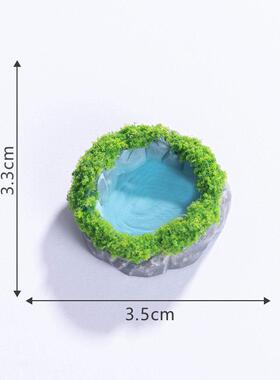 微景观生态瓶水池设计小摆件苔藓青苔摆件湖泊造景模型生活配件