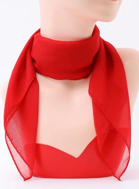 2026新款丝巾女夏季防晒白色65大方巾纯色雪纺薄纱巾护脖领巾时尚