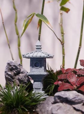 仿真小石桥小船摆件假山流水盆景园艺花卉景观造景迷你桥装饰摆设