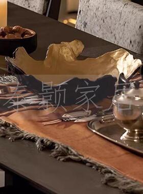 简约现代样板房客厅茶几桌面树脂果盘蒙面马花瓶装饰品摆件