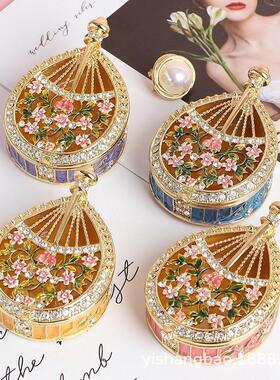 易尚宝金属工艺品珐琅首饰盒网红轻奢中式家居创意琵琶小摆件礼品
