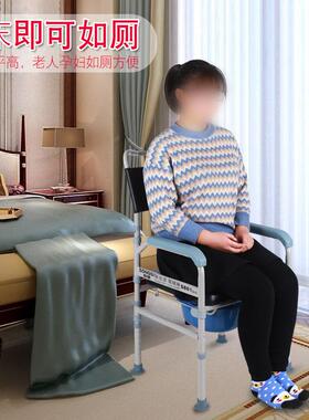新款直销松骐折叠移动加厚坐便椅老人马桶椅大桶孕妇坐厕椅蹲便凳