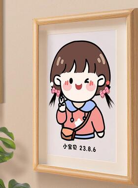 宝宝胎发相框新生婴儿胎毛保存纪念品diy自制创意摆件道具品1