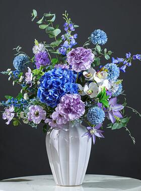 彷生绣球花玫瑰花彷真花干燥花花束绢花室内客厅摆件摆设插花假花