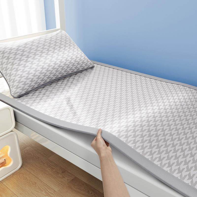 学生宿舍凉席冰丝席三件套夏季寝室单人折叠席子软席可机洗空调席,淘宝优惠券,粉丝福利购,淘宝优惠卷