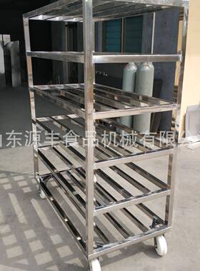 托源丰盘架子车 不锈钢方管速冻架车干蒸盘架子烘手推车厂家 晾晒