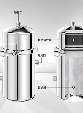 卡箍净水器大流量黄泥过滤器家用直饮净水机外压式PVDF超滤机