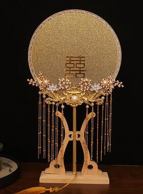 江晚吟原创喜扇秀禾扇新娘手捧扇团扇结婚扇子古风婚礼成品材料包