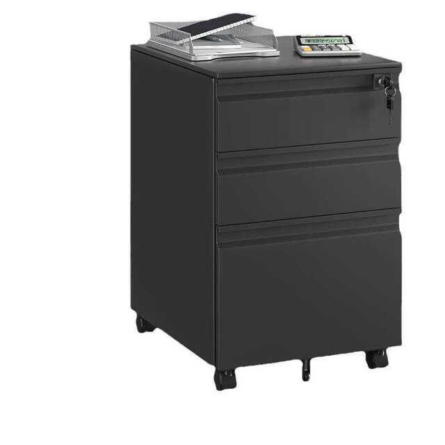 Under the table movable cabinet iron file cabinet office storage cabinet mobile low cabinet with lock drawer storage cabinet small cabinet