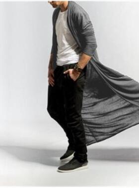 Thin men's mature long windbreaker men's top