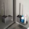 Toilet brush wall-mounted punch-free storage rack for home use without dead corners toilet brush bathroom bathroom toilet artifact