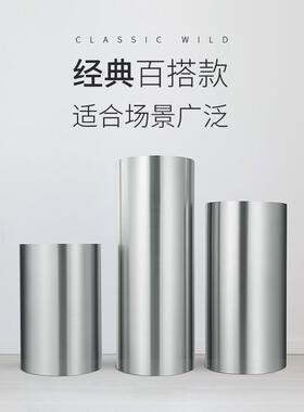 拉丝纯色不锈钢花盆酒店大堂会所私家庭院屋顶花园种植花槽