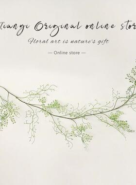 柳叶壁饰幼儿园森系植物角装饰户外花园庭院墙面挂饰彷真植物藤条