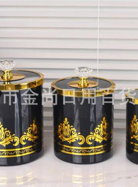 European-style transparent solid color plastic candy jar wit