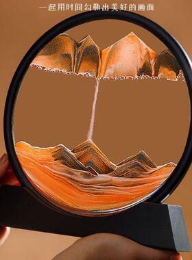 工厂直销3d流沙画客厅摆件跨境创意3d立体沙漏画动景装饰家居礼物