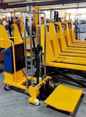 普尔夫圆形物料卷料上料车升降升高车薄膜卷膜放料机圆弧板堆高车