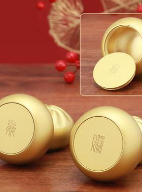 铜包子 包赚包赢蒸蒸日上小福包办公室桌面招财装饰风水黄铜摆件