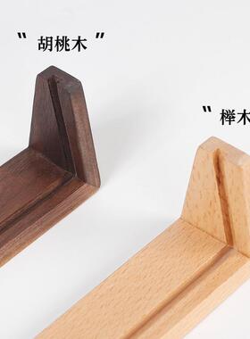 跨境实桌亚木U相框复古照片框摆台创意U型相框克力型台摆底座雕刻