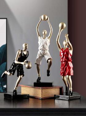 创意简约现代篮球运动雕塑摆件客厅新房家居软装饰品电视柜小摆饰
