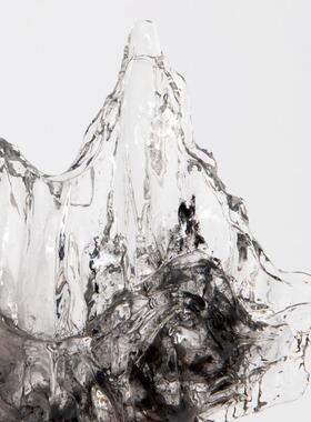 新中式售楼处老板办公室书柜山形太湖石高级感摆件软装家居工艺品