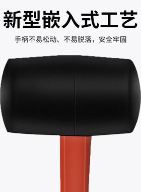 橡胶锤子贴瓷地砖软胶敲打橡皮锤找平大号装修安装皮榔头牛筋锤砖