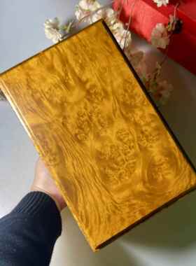 正品精品实木盒彩礼箱金丝楠木首饰盒黄叶楠珠宝收纳乌木金樟百小