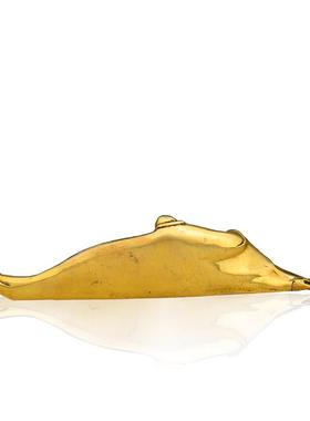 高档纯铜摩达尺车载摆件镇纸书铜镇尺文房工艺品房装饰书桌镇办公