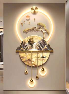 源头工厂玄关装饰画金属立体走廊档壁饰轻奢现过道走廊挂画