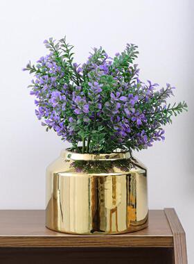 北欧简约陶瓷电镀花瓶创意干燥花插花器家居客厅卧室摆件装饰品