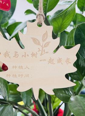 10片定做木质挂牌 学校植树节吊牌 树木认养牌 植物标签牌 名字卡