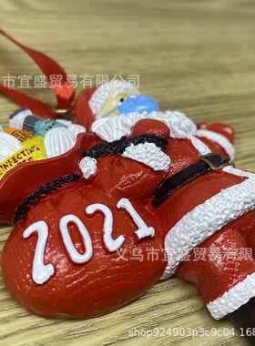 跨境2021新款圣诞节新品背包老人 面罩雪人圣诞老人挂饰装饰摆件