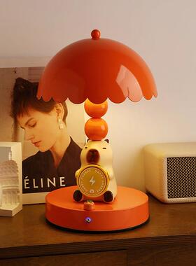 卡皮巴拉台灯无线充电创意卧室床头灯家居装饰品摆件结婚生日礼物