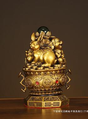 摆生肖蛇鸡牛吉祥摆件巳酉丑三合护岁贵护人三合OXH岁家居工铜艺