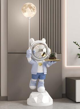 太空人投影月球灯收纳大型落地摆件客厅沙发旁电视柜旁卧室装饰品